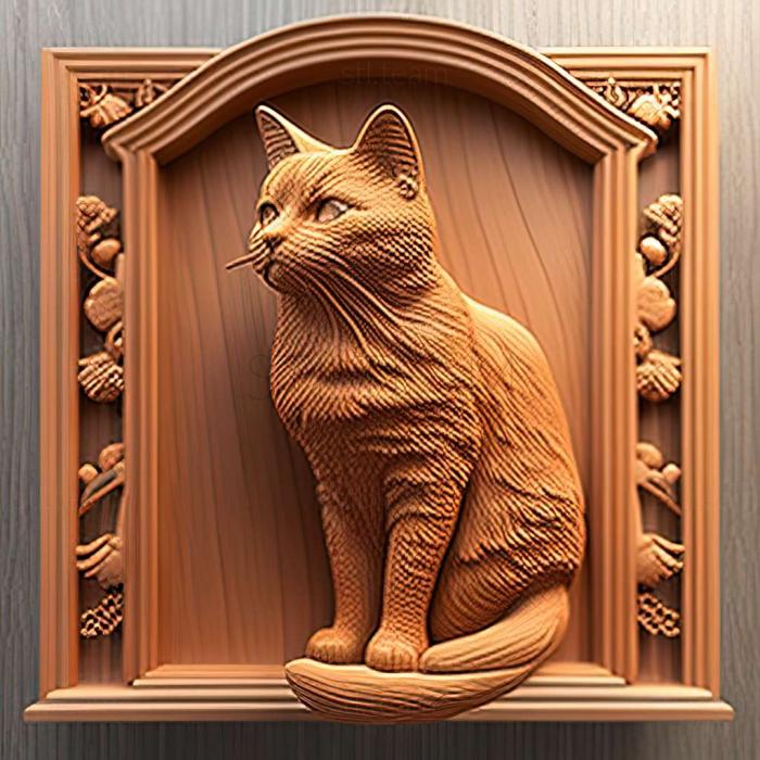 3D model Oscar the cat famous animal (STL)